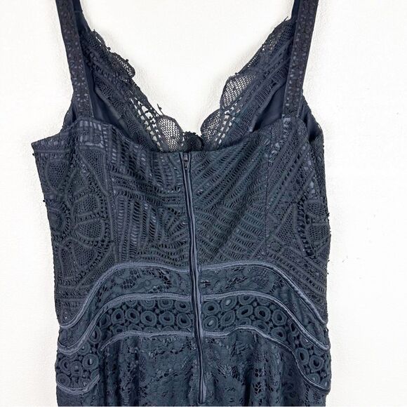 Martha Medeiros Black Eyelet Dress Sleeveless Mini Cocktail BR 44 USA 10 - Picture 8 of 8